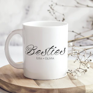 Mug Besties Nom personnalisé Meilleur ami