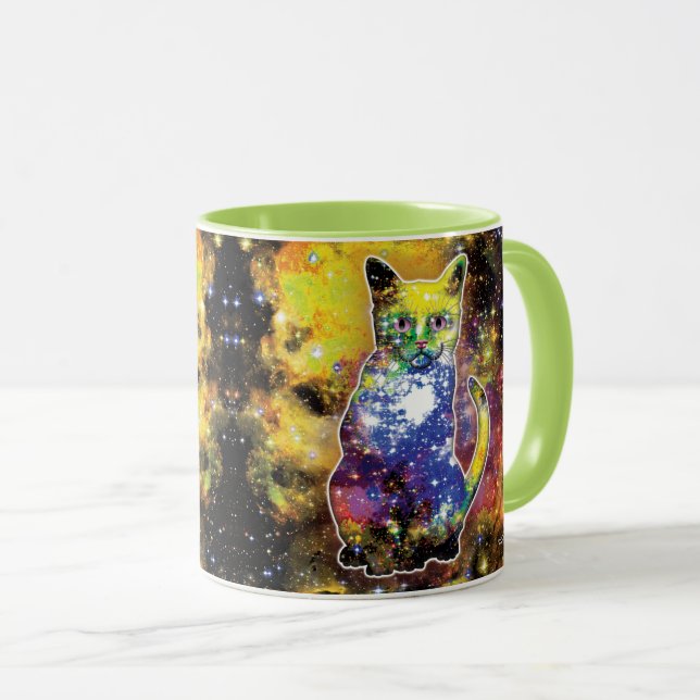 Mug Bêta de chat cosmique (Devant droit)