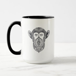 Mug Bête sauvage du griffonnage de forêt