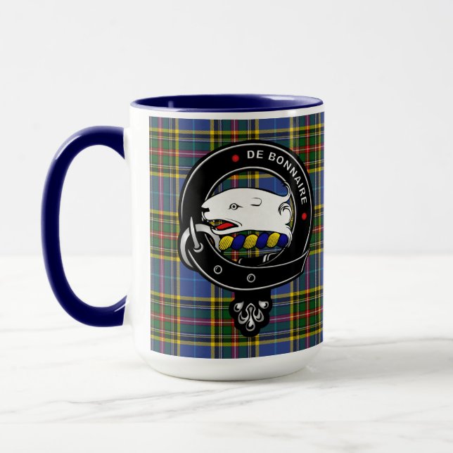 Mug Bethune Clan Badge & Tartan (Gauche)