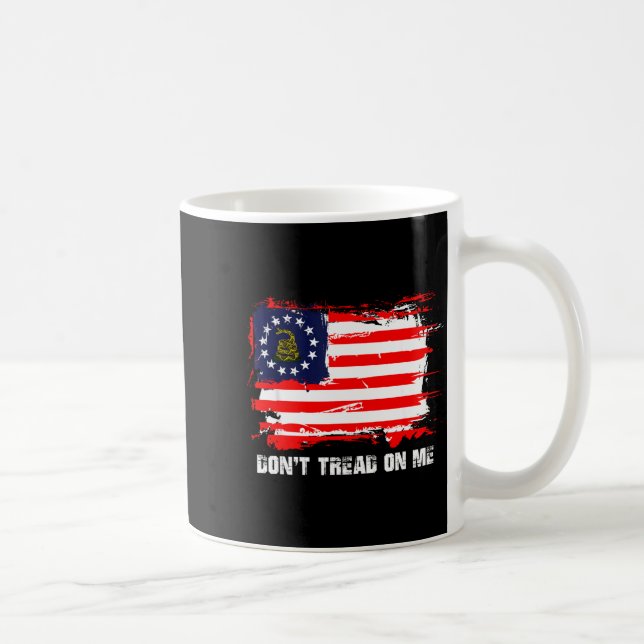 Mug Betsy Ross Flag Don't Tread Patriot On Me  (Droite)