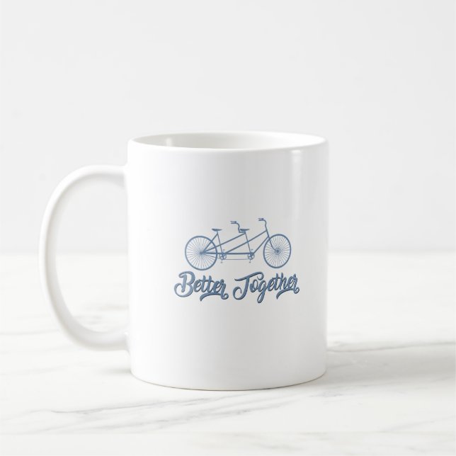 Mug Better Together Tandem Bicycle Cyclist Cycling Gra (Gauche)