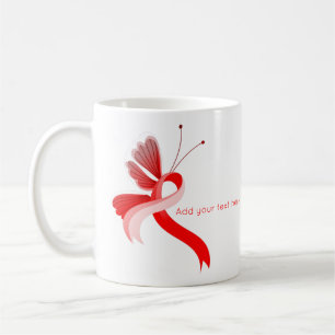 Mug Beurre à ruban rouge et blanc