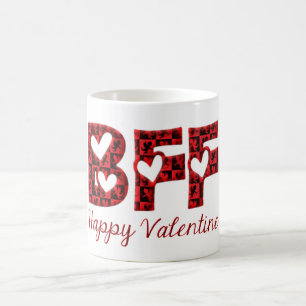 Mug BFF Happy Valentine Cute Cupid Typographie
