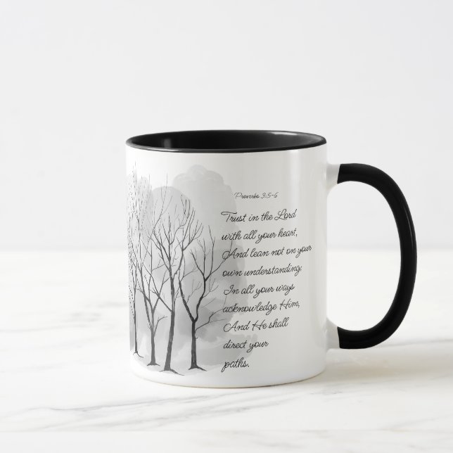 Mug Bible Scripture Proverbs 3:5-6 Trust in the Lord (Droite)