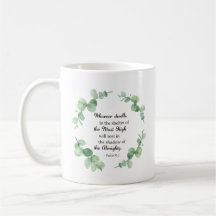 Bible Verse psaume 91 Eucalyptus Wreath Christian
