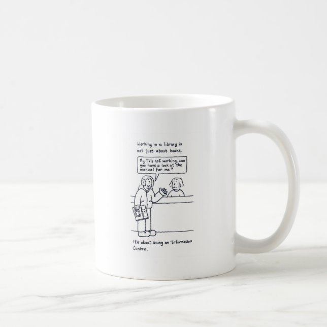 Mug Bibliothécaire Humour Femme Client (Droite)