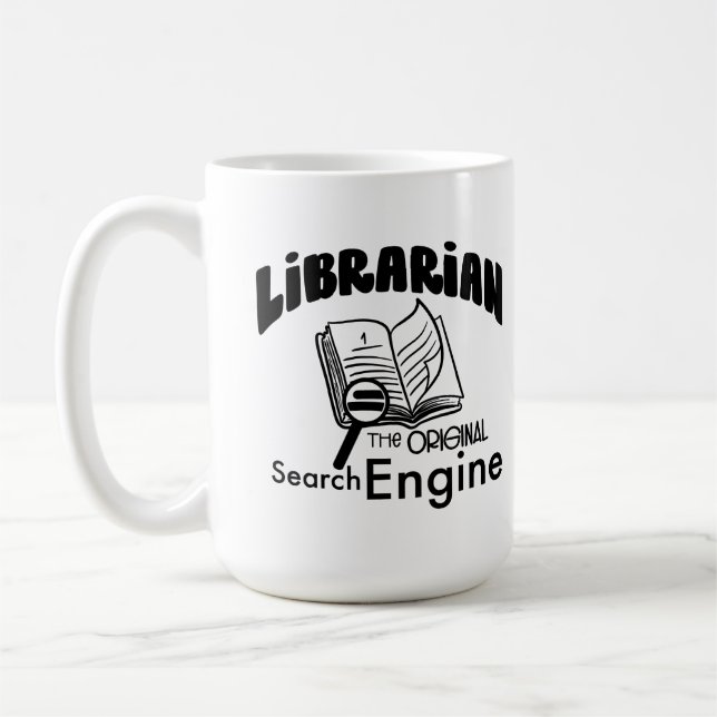 Mug Bibliothécaire Le Moteur de recherche original Caf (Gauche)