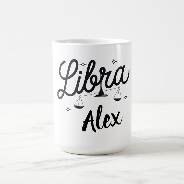 Mug Bibliothèque personnalisée Zodiac Sign Art (Centre)