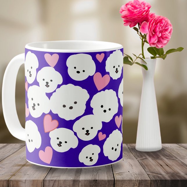 Mug Bichon bouffant et coeurs boug (Créateur téléchargé)