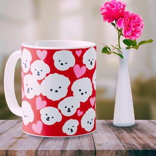 Mug Bichon bouffant et coeurs boug