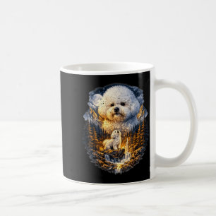 Mug Bichon Frise Chien Nature Hurlement à la Lune