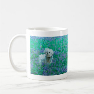 Mug Bichon Frise dans les Bluebonnets