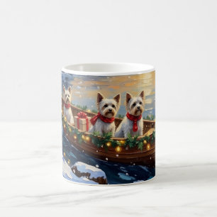 Mug Bichon Frise Noël Bateau Fêtes
