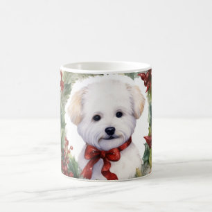 Mug Bichon Frise Wreath Festive Pup
