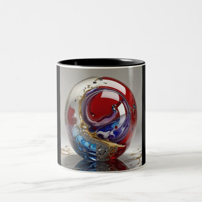 Mug bicolore, 325ml (Marbre-3) (Centre)