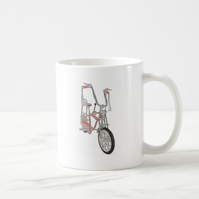 Mug Bicyclette orange classique de vélo des années 60 (Droite)