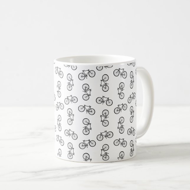 Mug Bicyclettes éparpillées Imprimer Motif PERSONNALIS (Devant droit)