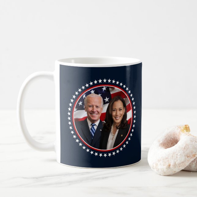 Mug Biden Harris 2020 Cool de campagne électorale Phot (Avec donut)