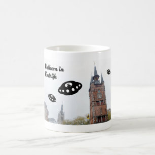 Mug Bienvenue à Courtrai. Les ovnis vous souhaitent la