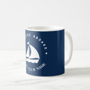 Mug Bienvenue Ancre Bleue Voilier nautique Bateau do-i
