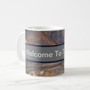 Mug Bienvenue au Cabine Woodgrain Rustic Guest