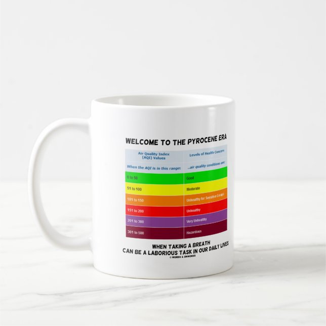 Mug Bienvenue Au Geek De L'Indice De Qualité De L'Air  (Gauche)