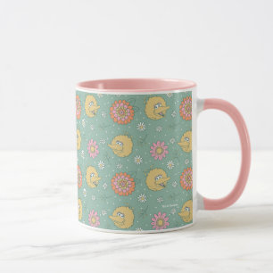 Mug Big Bird Good Vibes Floral Pattern