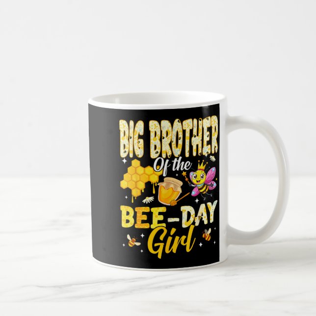 Mug Big Brother Of The Bee Day Girl Birthday Family Ma (Droite)