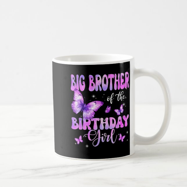 Mug Big Brother Of The Birthday Girl Butterfly Family  (Droite)