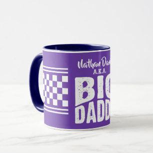 Mug Big Daddy avec votre nom en texte blanc sur fond v