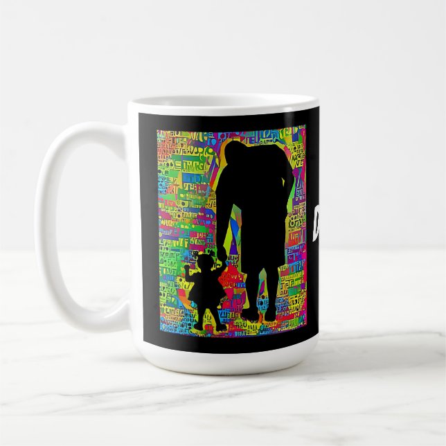 Mug Big Daddy et Baby enseigner la silhouette d'appren (Gauche)