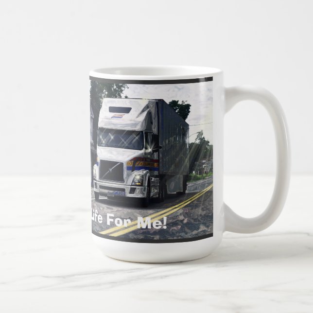 Mug Big Rig Camion de transport blanc pour camions et  (Droite)