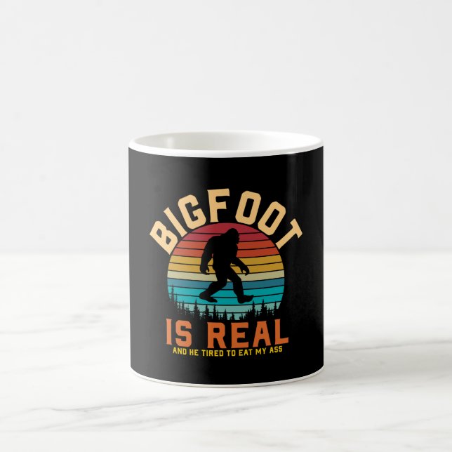 Mug Bigfoot est réel | Design rétro Bigfoot (Centre)