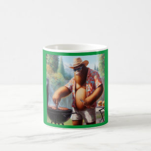Mug Bigfoot Grilling Burgers