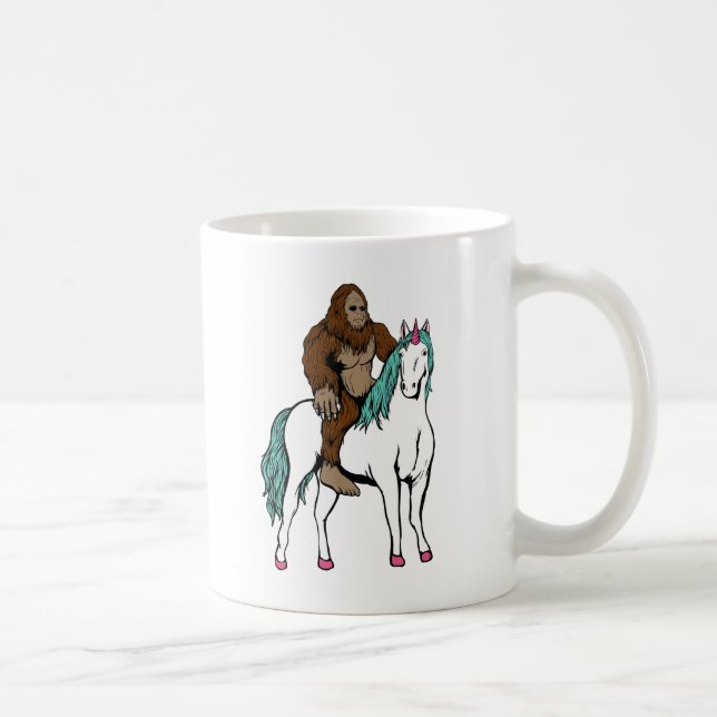 Mug Bigfoot montant une licorne (Droite)