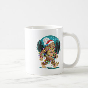 Mug Bigfoot Père Noël Feux d'arbre de Noël Funky Noël