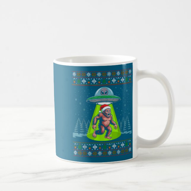 Mug Bigfoot Santa Ufo Sasquatch Funny Ugly Christmas S (Droite)