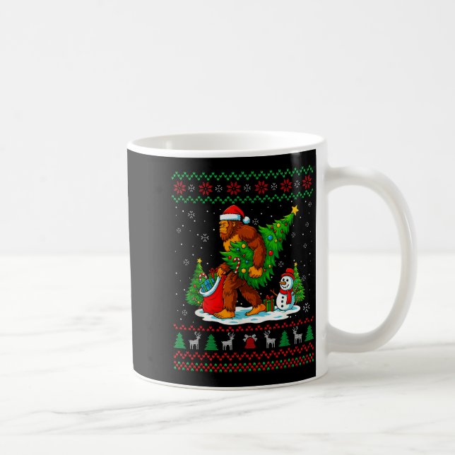 Mug Bigfoot Santa Ugly Christmas Tree Funny Xmas Light (Droite)