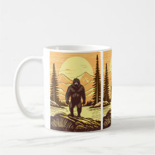 Mug Bigfoot Sasquatch Art Rétro