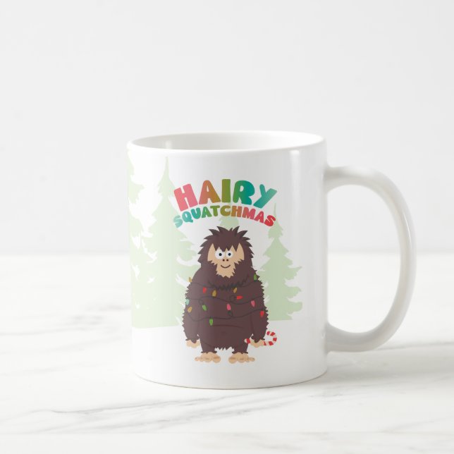 Mug Bigfoot Sasquatch Christmas Flat Holiday Card (Droite)