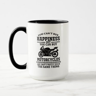 Mug Bike Humor Quote Happiness Is Motorcycle 