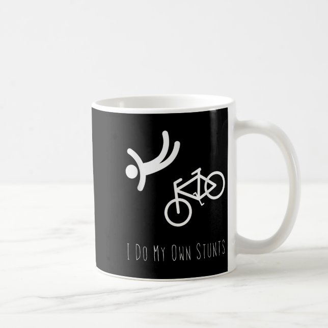 Mug Bike Lover Shirt - I Do My Own Stunts Bmx Cycling  (Droite)