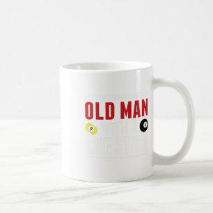 Mug Billard amusant Joueur Billard Vieux homme avec bâ