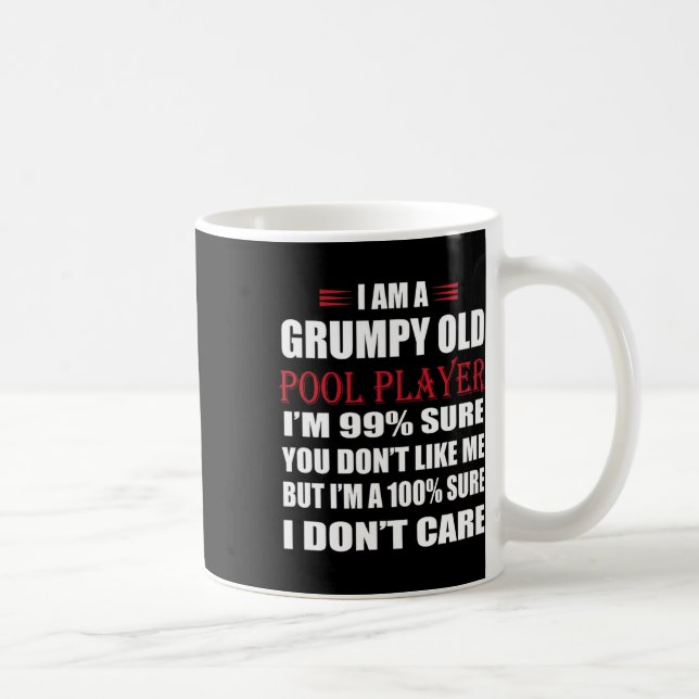 Mug Billard Drôle Je Suis Un Vieux Joueur De Billard G (Droite)