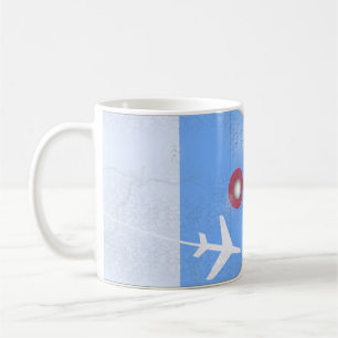 Mug Billet de voyage de l'avion personnalisé