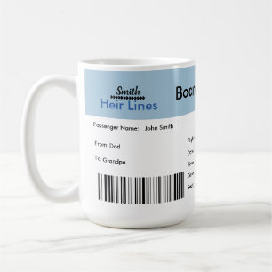Mug Billet Faire-part de grossesse sur le thème du voy