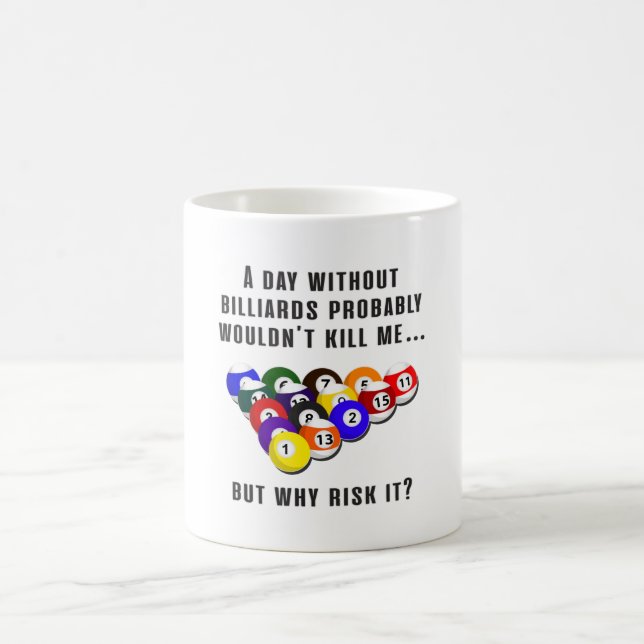 Mug Billiard Snooker Pool Billiards Drôle Idée cadeau (Centre)