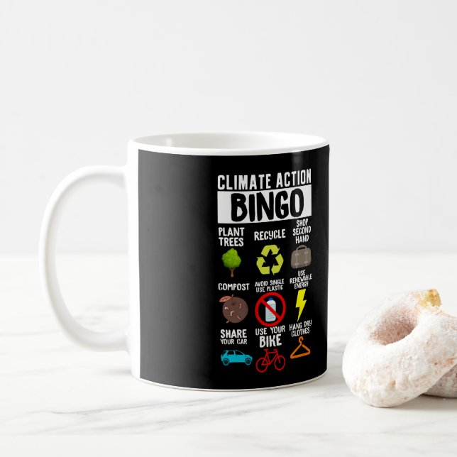Mug Bingo Action climatique Jour des terres Changement (Avec donut)