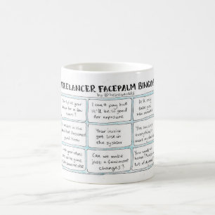 Mug Bingo-test de Facepalm d'indépendant